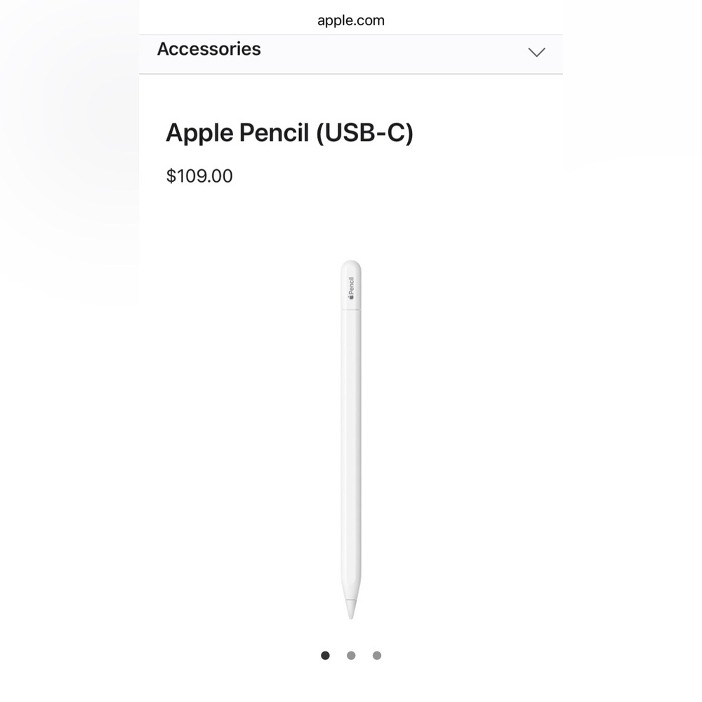 Apple USB C Pencil with original Box and Instructions.